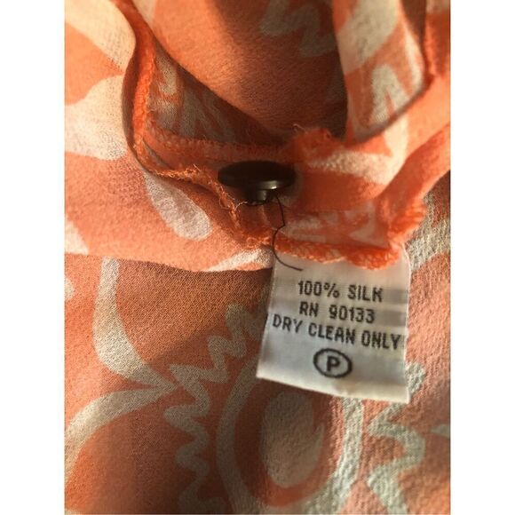 Vintage Bob Mackie 100 percent silk wearable art button down blouse. Size L - Picture 13 of 13